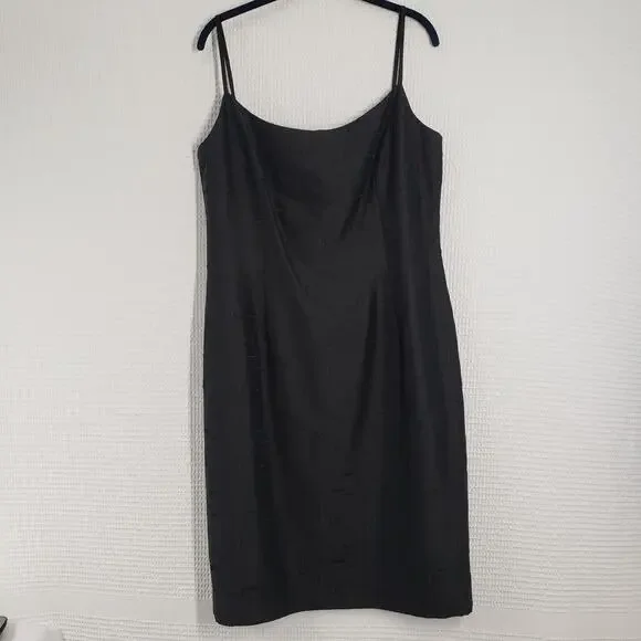 Talbots | Dresses | Vintage Talbots Silk Slip Dress Womens 4 Black  Embroidered Cocktail Wedding 9s | Poshmark